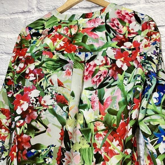 Talbots Realistic Botanical Print Long Sleeve Blouse Size Small - Picture 7 of 11